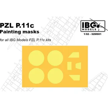Plastikový model IBG 1/32 PZL P.11c Painting Mask set