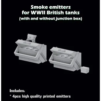 Plastikový model 1/35 Smoke emitters for British WWII tanks (4 pcs)
