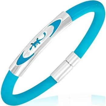 Náramek Pryžový náramek s ocelovým zapínáním a vzorem - TCL247BA