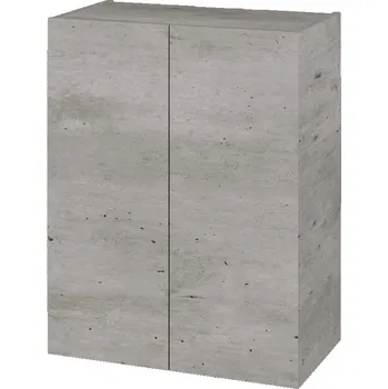 Koupelnový nábytek Dřevojas Horní skříňka DOS SYD2 60 - D01 Beton / Bez úchytky T31 / D01 Beton