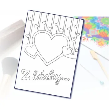 Radost v písku Šablona na pískování z lásky A6