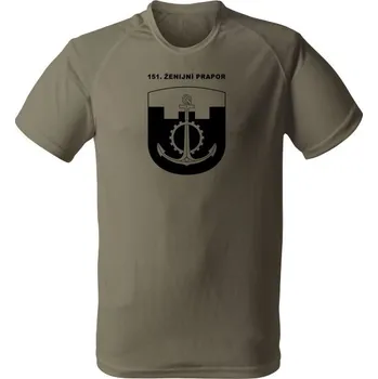 Funkční tričko 151. ženijní prapor - olivová