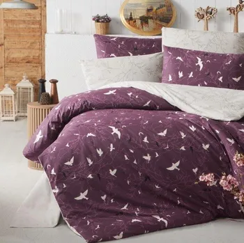 Povlečení Povlečení Renforcé bavlna - Freeda - fialová 140x200+70x90