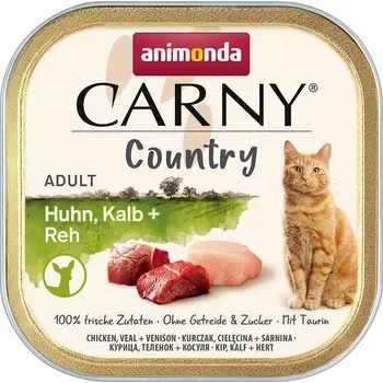 Pro kočku animonda Carny Adult Country kuřecí, telecí a srnčí maso 32 × 100 g