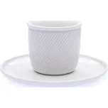 Dvoustěnný hrnek s podšálkem, 80 ml, twist, glazovaný, G. Benedikt