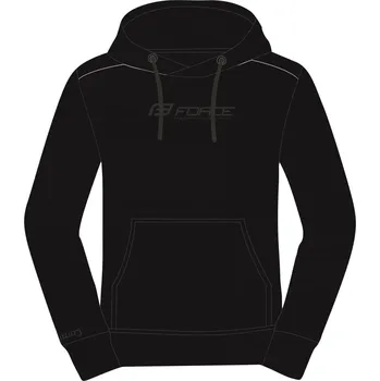 Pánská mikina mikina FORCE COMFY přes hlavu s kapucí, černá 3XL