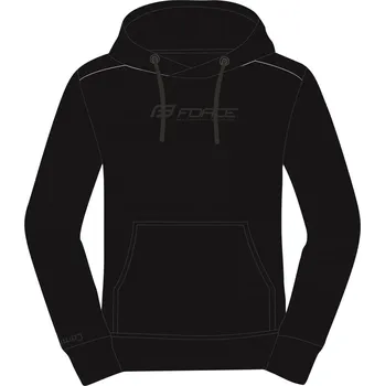 Pánská mikina mikina FORCE COMFY přes hlavu s kapucí, černá XL