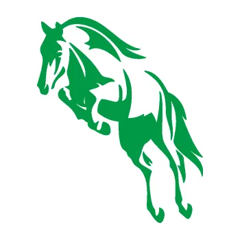 Samolepící dekorace SAMOLEPKA Kůň 099 levá ve skoku na zadních (12 - zelená) NA AUTO, NÁLEPKA, FÓLIE, POLEP, TUNING, VLASTNÍ TEXT, TISK, AUTOSAMOLEPKY.cz, POLEPY, OBRÁZEK, LOGO, SAMOLEPKY