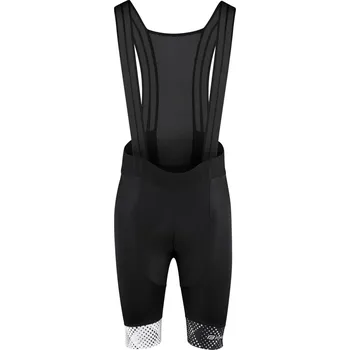 Cyklistické kalhoty kraťasy FORCE VISION se šráky a vl, černo-bílé XXL