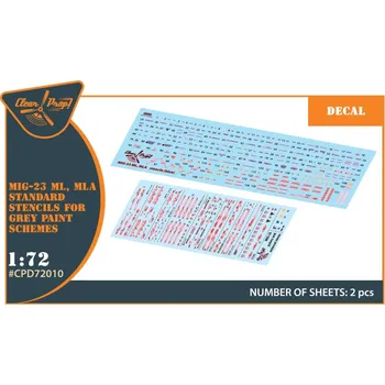 Plastikový model 1/72 Decal MiG-23ML, MLD, P, MLAE for grey schemes