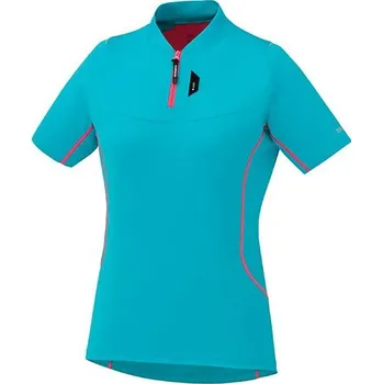 cyklistický dres SHIMANO Touring dres, dámský, emerald zelená, L