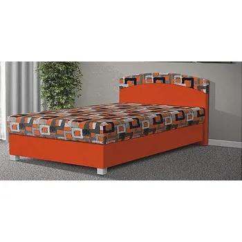 Postel Postel AURA 120cm, s matrací, s roštem a s úložným prostorem Varianta: oranžová /mega 23 oranžová