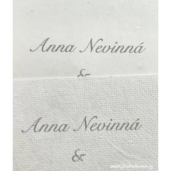 Pozvánka Pod Rukama Svatební oznámení s raženou krajkou Barevnost: hladká strana