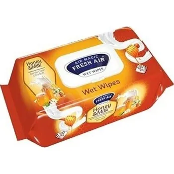 Vlhčený ubrousek Fresh Air vlhčené ubrousky klip mléko med 100 ks