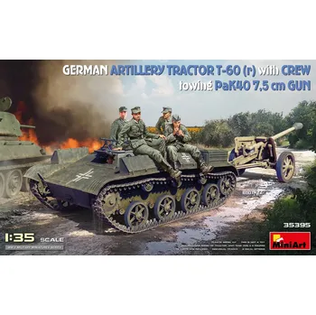 Plastikový model 1:35 German Artillery Tractor T-60(r) & Crew Towing PaK 40