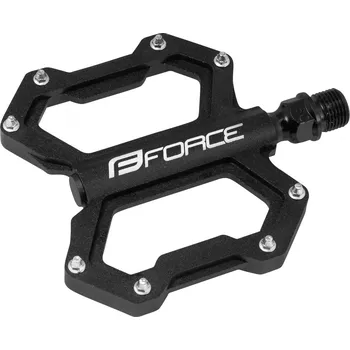 Pedál na kolo pedály FORCE WHIRL hliníkové, prům. ložiska, černé