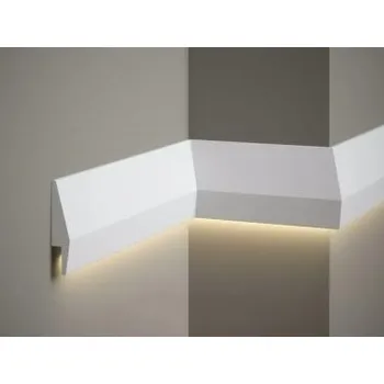 soklová lišta Dekorativní nástěnná lišta MD016 200 x 10 x 2.3 cm Mardom - vhodná pre LED podsvietenie