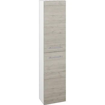 Koupelnový nábytek Dřevojas Vysoká skříň DOOR SV1D2 35 - N01 Bílá lesk / Úchytka T02 / D05 Oregon / Pravé