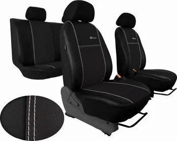 Potah sedadla AutoMega Exclusive Alcantara Škoda Rapid 2013- černé