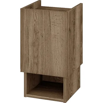 Koupelnový nábytek Dřevojas Nízká skříňka INVENCE SNDO 35 - D21 Tobacco / D21 Tobacco / Levé