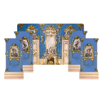 Loutkové divadlo Zámecká komnata - pozadí do klasického divadla pro 20cm loutky