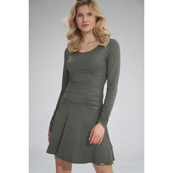 Dámská sukně Rozšířená minisukně M776 Barva: Olivová, Velikost: S