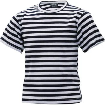 Chlapecké tričko Triko dětské krátký rukáv námořnické pruhované 122-128 - Skladem