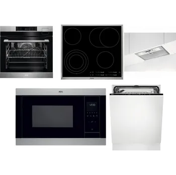 Set domácích spotřebičů AEG BSK792380M + AEG Mastery DirectTouch HK654070XB + AEG DGB3523S + AEG Mastery MSB2547D-M + AEG FSK73607Z