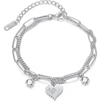 Náramek Dámský náramek z chirurgické oceli ANGELICA