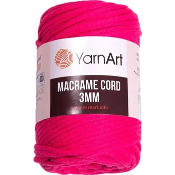 Příze YarnArt Příze Macrame Cord 803, 3 mm - sytá růžová