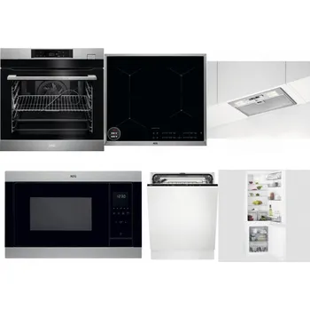 Set domácích spotřebičů AEG BSK782380M + AEG Mastery SenseBoil IAE64413XB + AEG DGB3523S + AEG Mastery MSB2547D-M + AEG FSK73607Z + AEG Mastery NoFrost SCB618F6TS