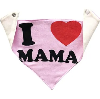 BABY´S WEAR Bavlněný slintáček pro miminka - I Máma, růžový