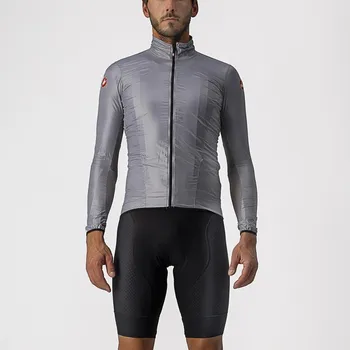 Cyklistická bunda Cyklistická bunda Castelli Aria shell jacket silver grey 2023
