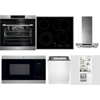 Set domácích spotřebičů AEG BSK792380M + AEG Mastery DirectTouch HK654070FB + AEG Mastery DBB5660HM + AEG Mastery MSB2547D-M + AEG FSK73607Z + AEG Mastery NoFrost SCB618F6TS