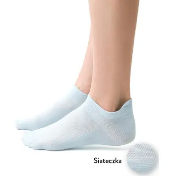 Dámské ponožky Světle modré dámské kotníkové ponožky Art. 050 DF130, BLUE Velikost: 38/40