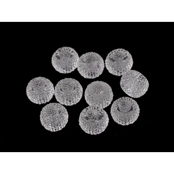 Dětské navlékací korálky Plastové korálky s velkým průvlekem 8x12 mm, barva 4 (1) transparent
