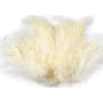 Pštrosí peří barvené - vanilková