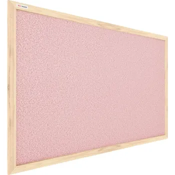 Allboards, korková tabule v dřevěném rámu 60x40 cm- PINK,TKPINK64D