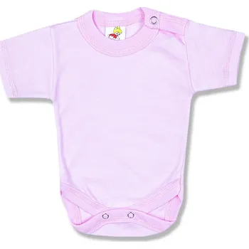 BABY´S WEAR Body pro miminka, krátký rukáv - Jednobarevné růžové Velikost: 62 (2-4m)