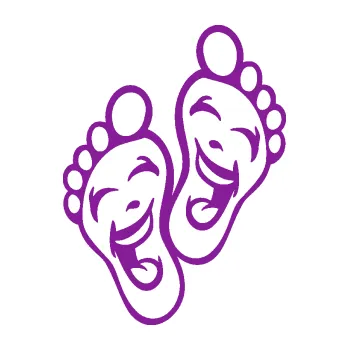 Samolepící dekorace SAMOLEPKA Nožičky 001 levá s úsměvem (14 - fialová) NA AUTO, NÁLEPKA, FÓLIE, POLEP, TUNING, VLASTNÍ TEXT, TISK, AUTOSAMOLEPKY.cz, POLEPY, OBRÁZEK, LOGO, SAMOLEPKY