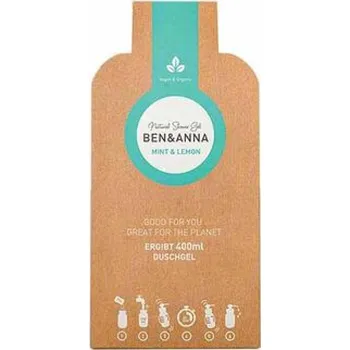 Koupelová kosmetika Ben & Anna Sprchový gel v zrníčkách MINT&LEMON, 2 × 20 g (=2 x 200ml)