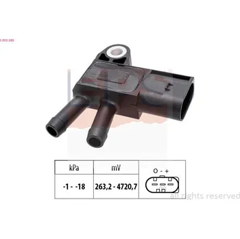 Autoelektrika Senzor, tlak výfukového plynu EPS 1.993.380