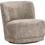 WOOOD Béžové sametové otočné křeslo Shepper