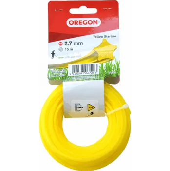 Struna do sekačky Žací struna Oregon 2,7 mm x 15 m - ŽLUTÁ HVĚZDA 69-430-Y