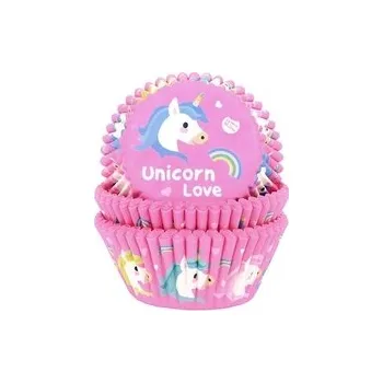 Potravinová fólie Košíčky na muffiny - JEDNOROŽEC (Unicorn Love) / 50 ks