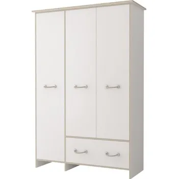 Šatní skříň Šatní skříň 1S3D 19 KOSMO 133 cm bílá/dub sonoma, 133 x 200 x 50 cm