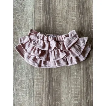 Dívčí sukně Baby Powder Handmade Mušelínová sukně s volánky růžová 68 růžová