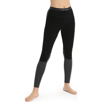 Dámské termoprádlo Dámské spodky ICEBREAKER Wmns ZoneKnit 200 Leggings, Black/Jet Heather/Cb velikost: M