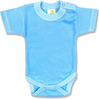 BABY´S WEAR Body pro miminka, krátký rukáv - Jednobarevné modré Velikost: 56 (0-2m)