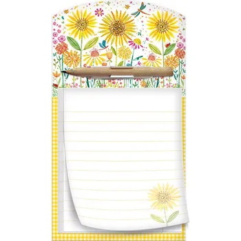 Blok Zápisník trhací s magnetem Žluté kytky kytky